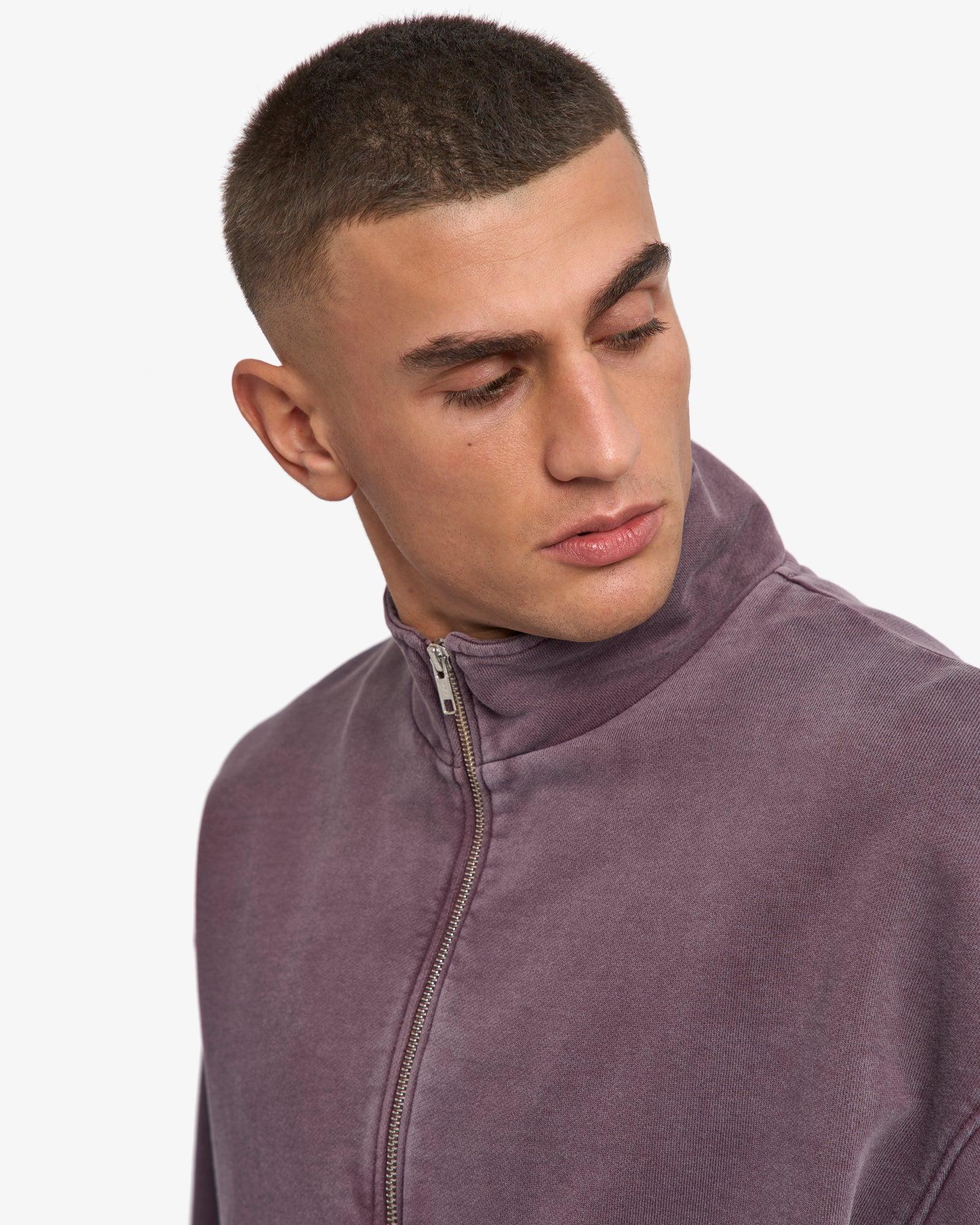 Colorful Standard Organic Quarter Zip Pullover Faded Grape